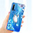 Ultra-thin Transparent Flowers Soft Case Cover for Huawei P20 Lite (2019) Blue
