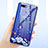 Ultra-thin Transparent Flowers Soft Case Cover for Oppo K1 Purple