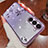 Ultra-thin Transparent Flowers Soft Case Cover for Samsung Galaxy S24 5G Purple