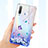 Ultra-thin Transparent Flowers Soft Case Cover for Xiaomi Mi A3 Blue