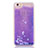 Ultra-thin Transparent Flowers Soft Case Cover T01 for Apple iPhone 6 Plus Purple