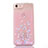 Ultra-thin Transparent Flowers Soft Case Cover T01 for Apple iPhone SE (2020) Pink