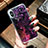 Ultra-thin Transparent Flowers Soft Case Cover T26 for Apple iPhone X Purple