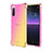 Ultra-thin Transparent Gel Gradient Soft Case Cover for Sony Xperia 10 III Yellow
