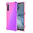 Ultra-thin Transparent Gel Gradient Soft Case Cover G01 for Oppo F15 Pink