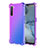 Ultra-thin Transparent Gel Gradient Soft Case Cover G01 for Oppo F15 Purple