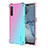 Ultra-thin Transparent Gel Gradient Soft Case Cover G01 for Oppo K7 5G Cyan