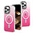 Ultra-thin Transparent Gel Gradient Soft Case Cover with Mag-Safe Magnetic for Apple iPhone 14 Pro Hot Pink