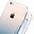 Ultra-thin Transparent Gel Gradient Soft Case with Finger Ring Stand for Apple iPhone 7 Blue