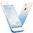 Ultra-thin Transparent Gel Gradient Soft Case with Finger Ring Stand for Apple iPhone 7 Blue