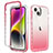 Ultra-thin Transparent Gel Gradient Soft Matte Finish Front and Back Case 360 Degrees Cover for Apple iPhone 14 Plus Red