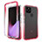 Ultra-thin Transparent Gel Gradient Soft Matte Finish Front and Back Case 360 Degrees Cover for Google Pixel 5 Red