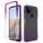 Ultra-thin Transparent Gel Gradient Soft Matte Finish Front and Back Case 360 Degrees Cover for Google Pixel 5a 5G Purple