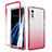 Ultra-thin Transparent Gel Gradient Soft Matte Finish Front and Back Case 360 Degrees Cover for LG Velvet 5G Red