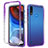 Ultra-thin Transparent Gel Gradient Soft Matte Finish Front and Back Case 360 Degrees Cover for Motorola Moto E7 Power Purple