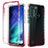 Ultra-thin Transparent Gel Gradient Soft Matte Finish Front and Back Case 360 Degrees Cover for Motorola Moto One Fusion Red