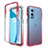 Ultra-thin Transparent Gel Gradient Soft Matte Finish Front and Back Case 360 Degrees Cover for OnePlus 9 5G Red