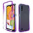 Ultra-thin Transparent Gel Gradient Soft Matte Finish Front and Back Case 360 Degrees Cover for Samsung Galaxy A01 SM-A015 Purple