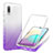 Ultra-thin Transparent Gel Gradient Soft Matte Finish Front and Back Case 360 Degrees Cover for Samsung Galaxy A02 Purple
