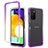 Ultra-thin Transparent Gel Gradient Soft Matte Finish Front and Back Case 360 Degrees Cover for Samsung Galaxy A02s Purple
