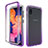 Ultra-thin Transparent Gel Gradient Soft Matte Finish Front and Back Case 360 Degrees Cover for Samsung Galaxy A10e Purple