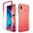 Ultra-thin Transparent Gel Gradient Soft Matte Finish Front and Back Case 360 Degrees Cover for Samsung Galaxy A20 Red