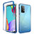 Ultra-thin Transparent Gel Gradient Soft Matte Finish Front and Back Case 360 Degrees Cover for Samsung Galaxy A52 4G Blue