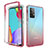 Ultra-thin Transparent Gel Gradient Soft Matte Finish Front and Back Case 360 Degrees Cover for Samsung Galaxy A52s 5G Red