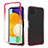 Ultra-thin Transparent Gel Gradient Soft Matte Finish Front and Back Case 360 Degrees Cover for Samsung Galaxy F42 5G Red