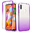 Ultra-thin Transparent Gel Gradient Soft Matte Finish Front and Back Case 360 Degrees Cover for Samsung Galaxy M11 Purple