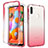 Ultra-thin Transparent Gel Gradient Soft Matte Finish Front and Back Case 360 Degrees Cover for Samsung Galaxy M11 Red