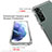 Ultra-thin Transparent Gel Gradient Soft Matte Finish Front and Back Case 360 Degrees Cover for Samsung Galaxy S21 FE 5G