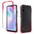 Ultra-thin Transparent Gel Gradient Soft Matte Finish Front and Back Case 360 Degrees Cover for Xiaomi Redmi 9AT Red