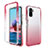 Ultra-thin Transparent Gel Gradient Soft Matte Finish Front and Back Case 360 Degrees Cover for Xiaomi Redmi Note 10 4G Red