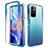 Ultra-thin Transparent Gel Gradient Soft Matte Finish Front and Back Case 360 Degrees Cover for Xiaomi Redmi Note 11S 5G Blue