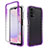 Ultra-thin Transparent Gel Gradient Soft Matte Finish Front and Back Case 360 Degrees Cover JX1 for Samsung Galaxy A13 4G Purple