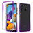 Ultra-thin Transparent Gel Gradient Soft Matte Finish Front and Back Case 360 Degrees Cover JX1 for Samsung Galaxy A21s Purple