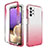 Ultra-thin Transparent Gel Gradient Soft Matte Finish Front and Back Case 360 Degrees Cover JX1 for Samsung Galaxy A32 4G Red