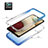 Ultra-thin Transparent Gel Gradient Soft Matte Finish Front and Back Case 360 Degrees Cover JX1 for Samsung Galaxy F12