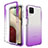 Ultra-thin Transparent Gel Gradient Soft Matte Finish Front and Back Case 360 Degrees Cover JX1 for Samsung Galaxy F12 Purple