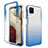 Ultra-thin Transparent Gel Gradient Soft Matte Finish Front and Back Case 360 Degrees Cover JX1 for Samsung Galaxy M12 Blue