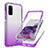 Ultra-thin Transparent Gel Gradient Soft Matte Finish Front and Back Case 360 Degrees Cover JX1 for Samsung Galaxy S20 5G Purple