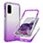 Ultra-thin Transparent Gel Gradient Soft Matte Finish Front and Back Case 360 Degrees Cover JX1 for Samsung Galaxy S20 Purple