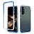 Ultra-thin Transparent Gel Gradient Soft Matte Finish Front and Back Case 360 Degrees Cover M01 for Samsung Galaxy S24 5G Blue