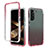 Ultra-thin Transparent Gel Gradient Soft Matte Finish Front and Back Case 360 Degrees Cover M01 for Samsung Galaxy S24 5G Red