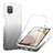 Ultra-thin Transparent Gel Gradient Soft Matte Finish Front and Back Case 360 Degrees Cover YB1 for Samsung Galaxy M12