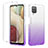 Ultra-thin Transparent Gel Gradient Soft Matte Finish Front and Back Case 360 Degrees Cover YB2 for Samsung Galaxy M12 Purple