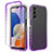 Ultra-thin Transparent Gel Gradient Soft Matte Finish Front and Back Case 360 Degrees Cover ZJ1 for Samsung Galaxy A05s Purple