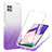 Ultra-thin Transparent Gel Gradient Soft Matte Finish Front and Back Case 360 Degrees Cover ZJ1 for Samsung Galaxy A22s 5G Purple