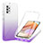 Ultra-thin Transparent Gel Gradient Soft Matte Finish Front and Back Case 360 Degrees Cover ZJ1 for Samsung Galaxy A32 4G Purple